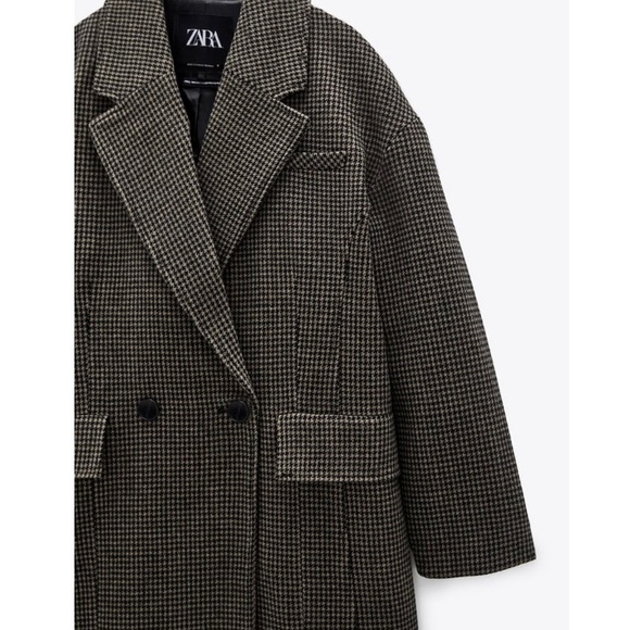 ZARA Wool Blend Coat - Picture 6 of 8